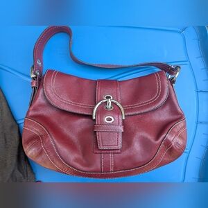 Vintage Coach Leather Soho Flap Bag